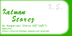 kalman storcz business card